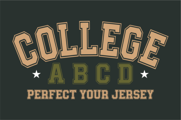 College Abcd: A Bold Font for Sports and Creative Projects