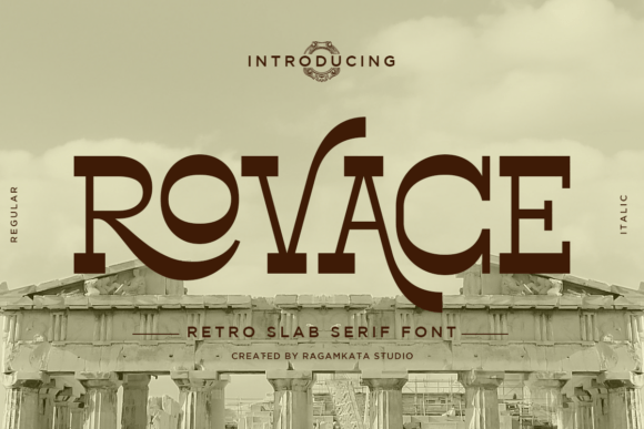 Rovace: A Bold Retro Font for Timeless Design Projects