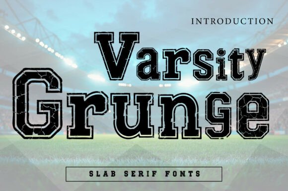 Varsity Grunge: A Bold Font for Impactful Athletic and Retro Designs