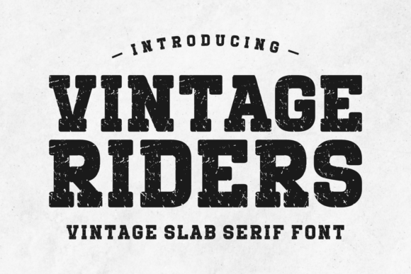 Vintage Riders: A Bold Typographic Statement